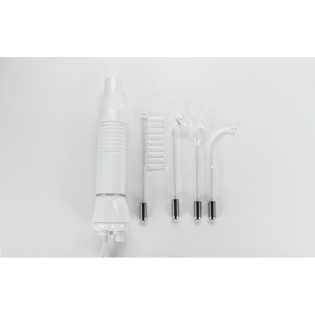 BF1304 Darsonval wand with clear glass electrode for acne treatment and scalp massage